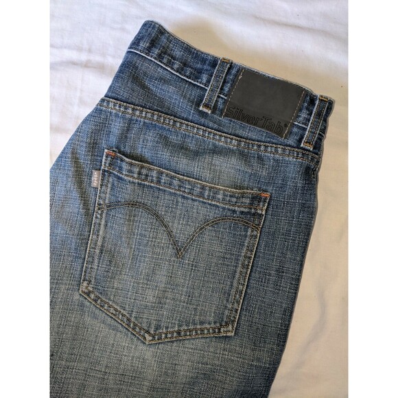 90s SILVER TAB Levi's BAGGY Denim Jeans men's size 38 W x 32 L skater grunge hip